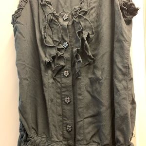 Joie Black Ruffled Romper